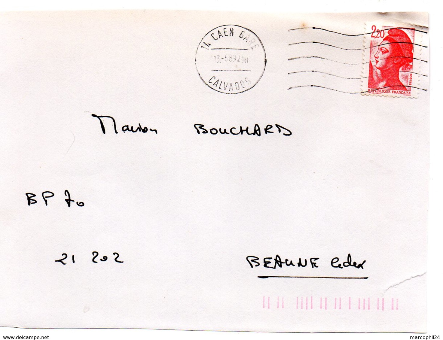 CALVADOS - Dépt N° 14 = CAEN GARE 1999 ? =  FLAMME à DROITE  = SECAP Muette '5 Lignes Ondulées' - Mechanical Postmarks (Advertisement)