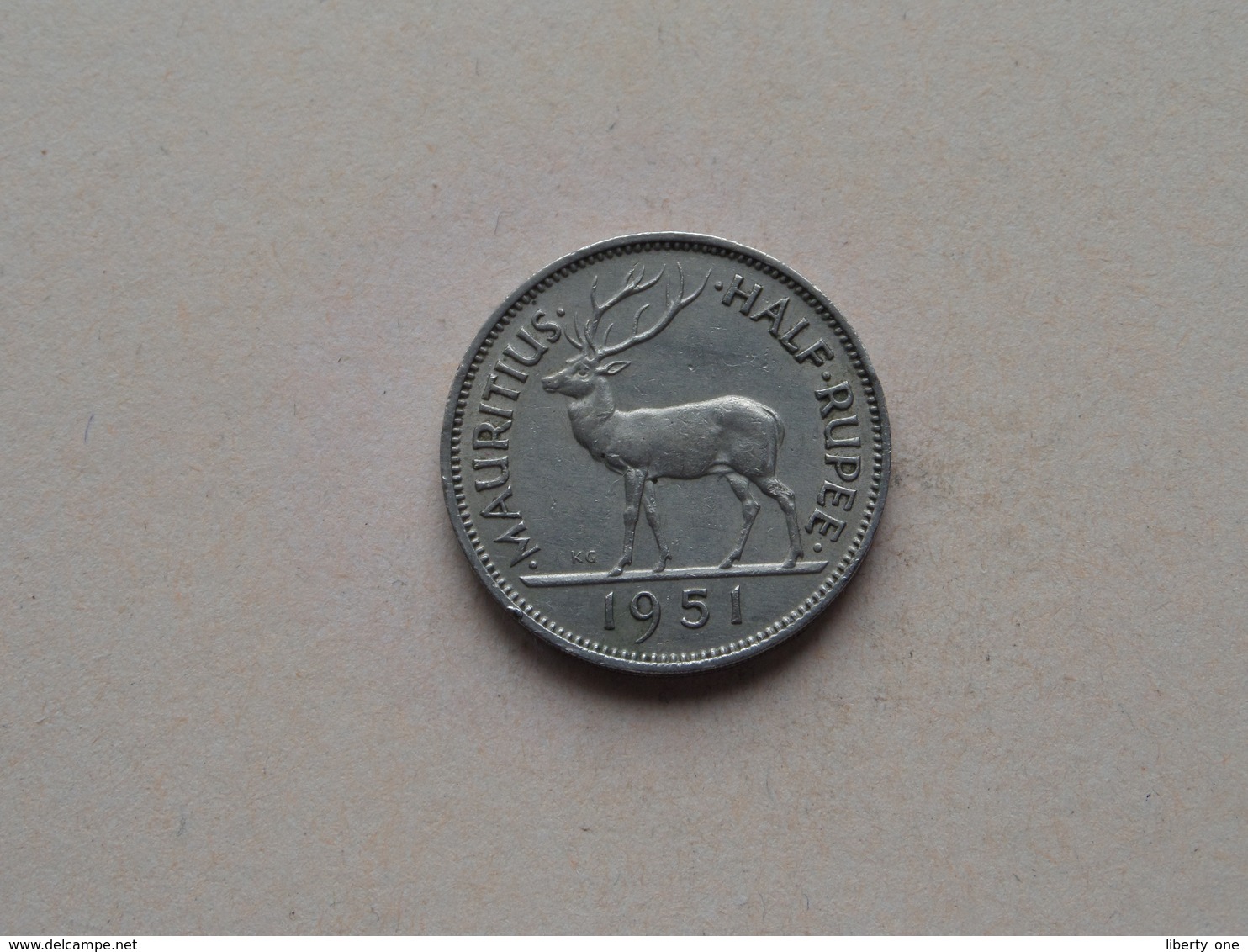 1951 - Half Rupee ( KM 28 ) Uncleaned ! - Maurice