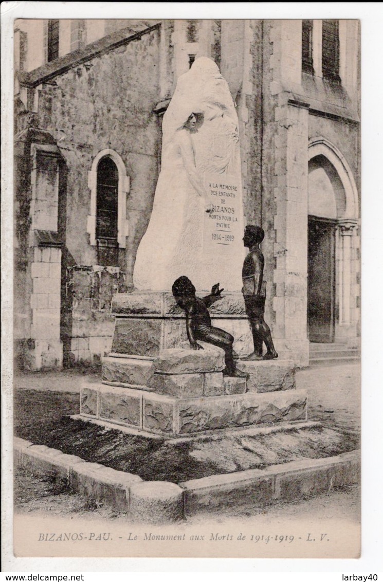 Cpa Carte Postale Ancienne  - Bizanos - Pau - Le Monument Aux Morts De 1914-1919 - Bizanos