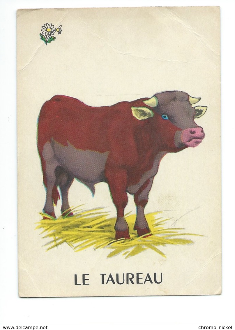 Le Taureau Chromo Image Carte à Jouer 105 X 73 Mm Bien 2 Scans - Autres & Non Classés