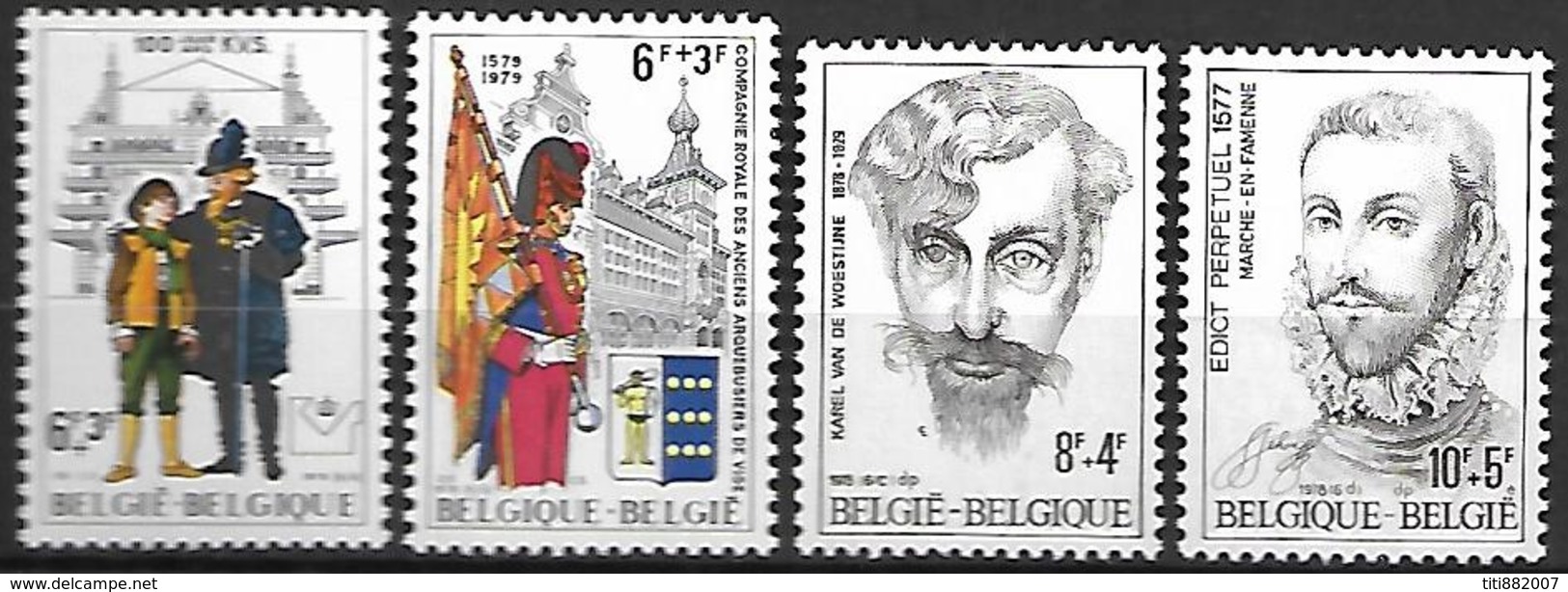 BELGIQUE   -  1978  .  Y&T N° 1888 à 1891 *.  Série Complète - Unused Stamps
