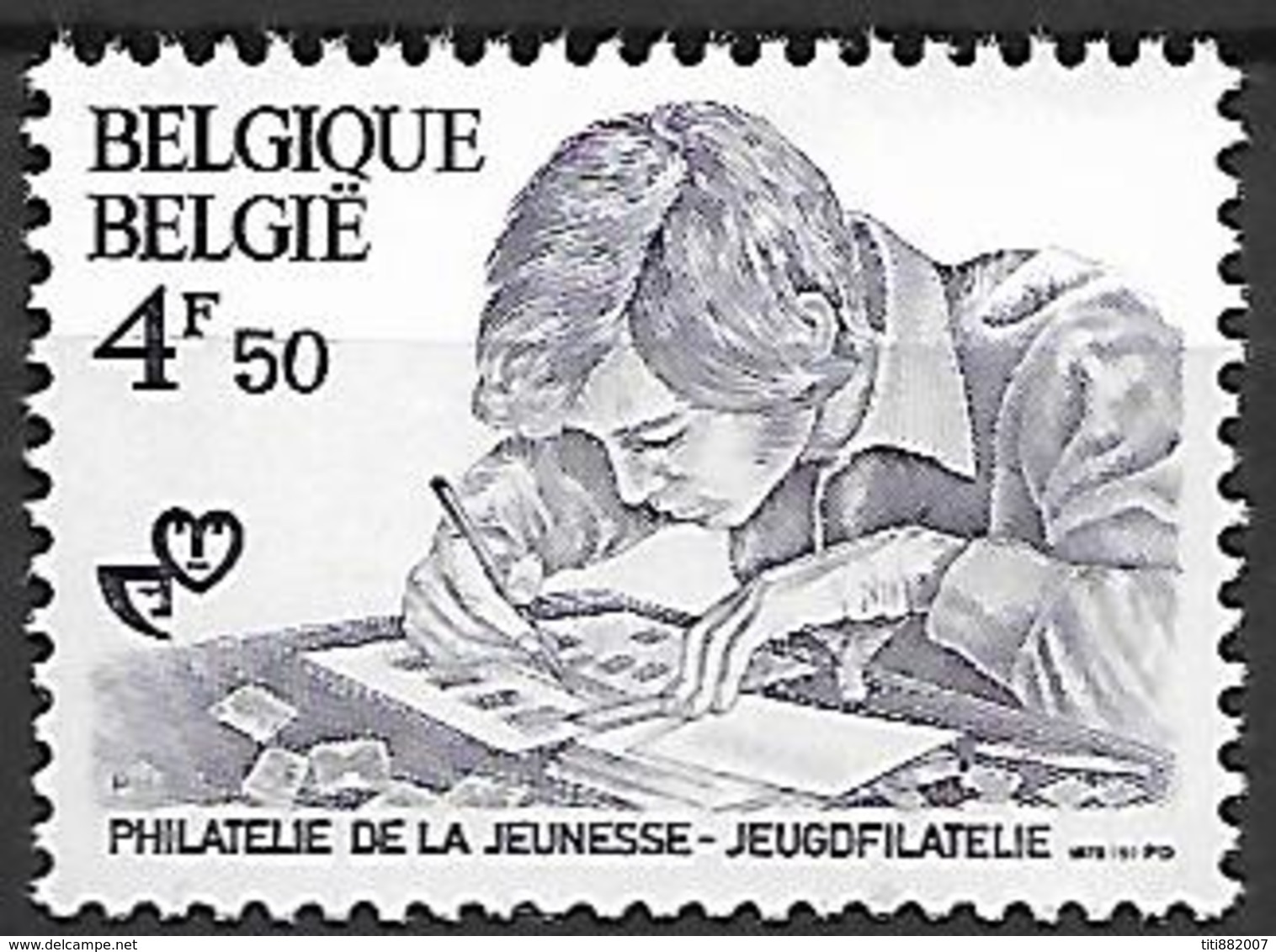 BELGIQUE   -  1978  .  Y&T N° 1907 *.   Philatélie De La Jeunesse - Unused Stamps
