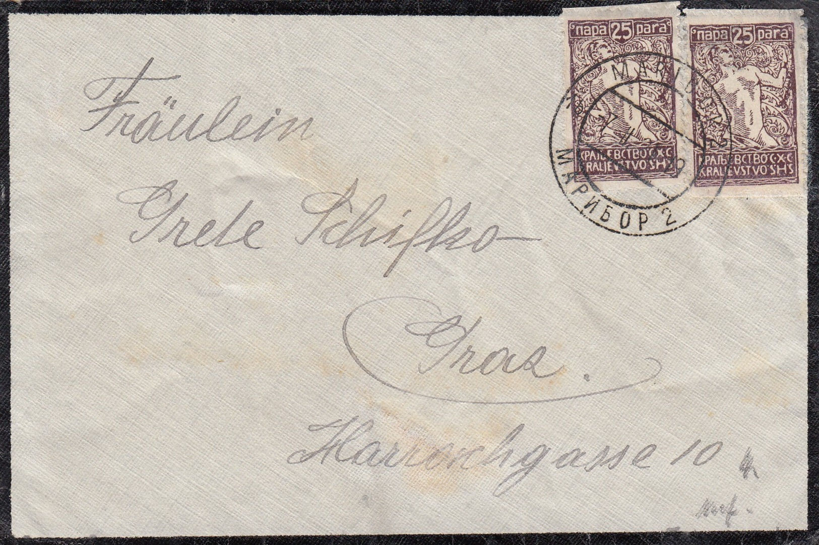 Slovenia 1920 Cover Franked With Chainbreakers, Maribor 2 Postmark - Slowenien