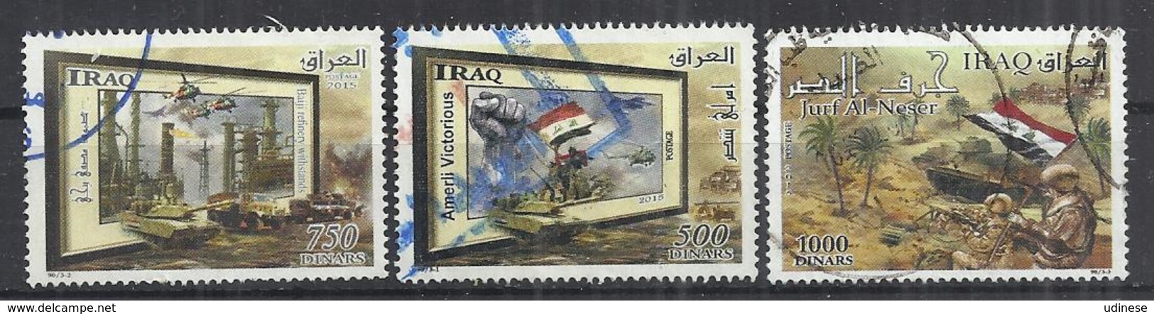 IRAQ 2015 - LIBERATED CITIES - CPL. SET - POSTALLY USED OBLITERE GESTEMPELT USADO - Iraq