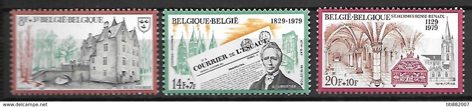 BELGIQUE   -  1979  .  Y&T N° 1936 à 1938 *. Surtaxés. - Unused Stamps