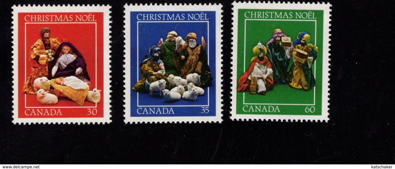 675486385 CANADA 1982  POSTFRIS MINT NEVER HINGED POSTFRISCH EINWANDFREI SCOTT 973 974 975 CHRISTMAS - Nuovi