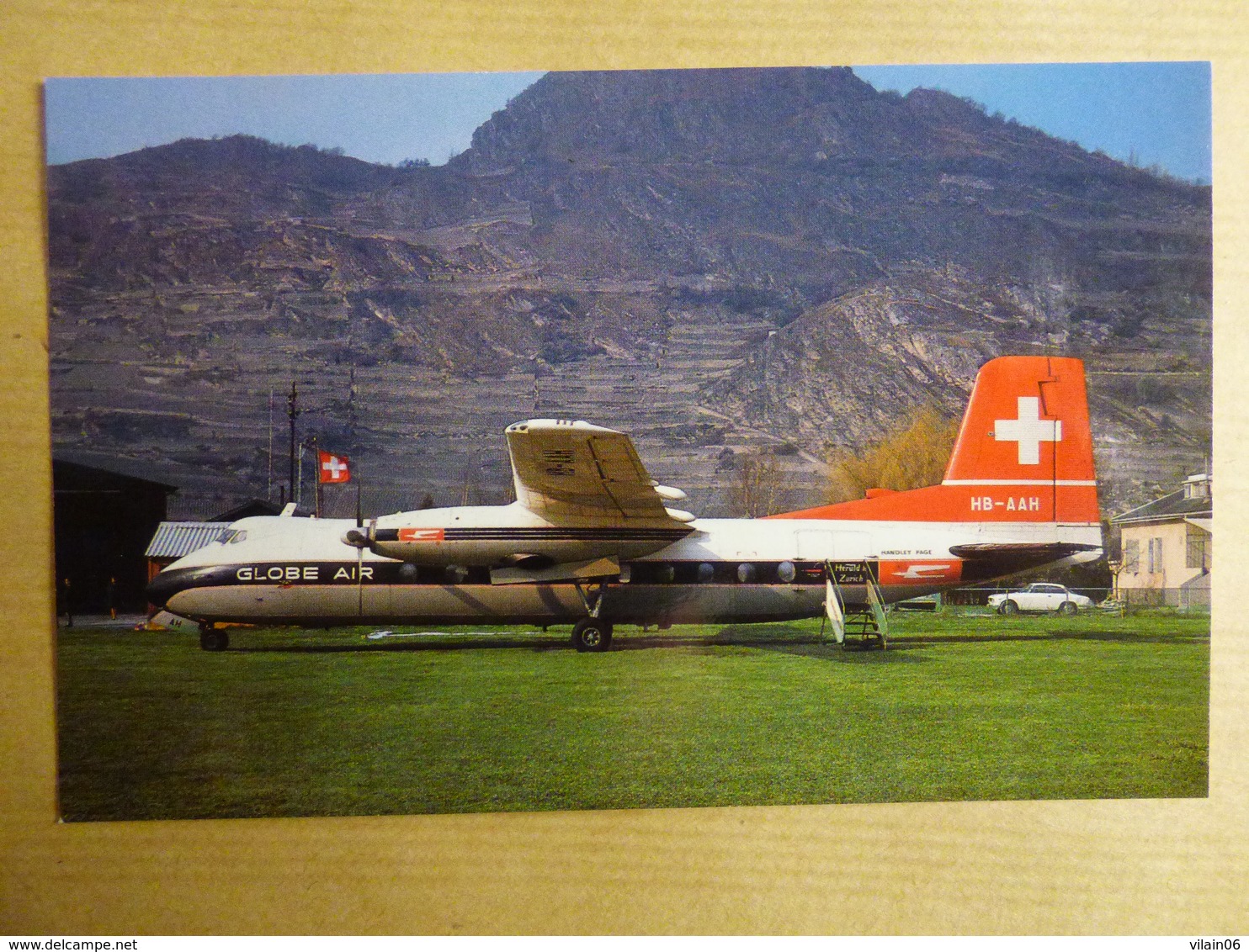 GLOBE AIR   DART HERALDE 210  HB AAH  SION AIRPORT 1966 - 1946-....: Modern Tijdperk