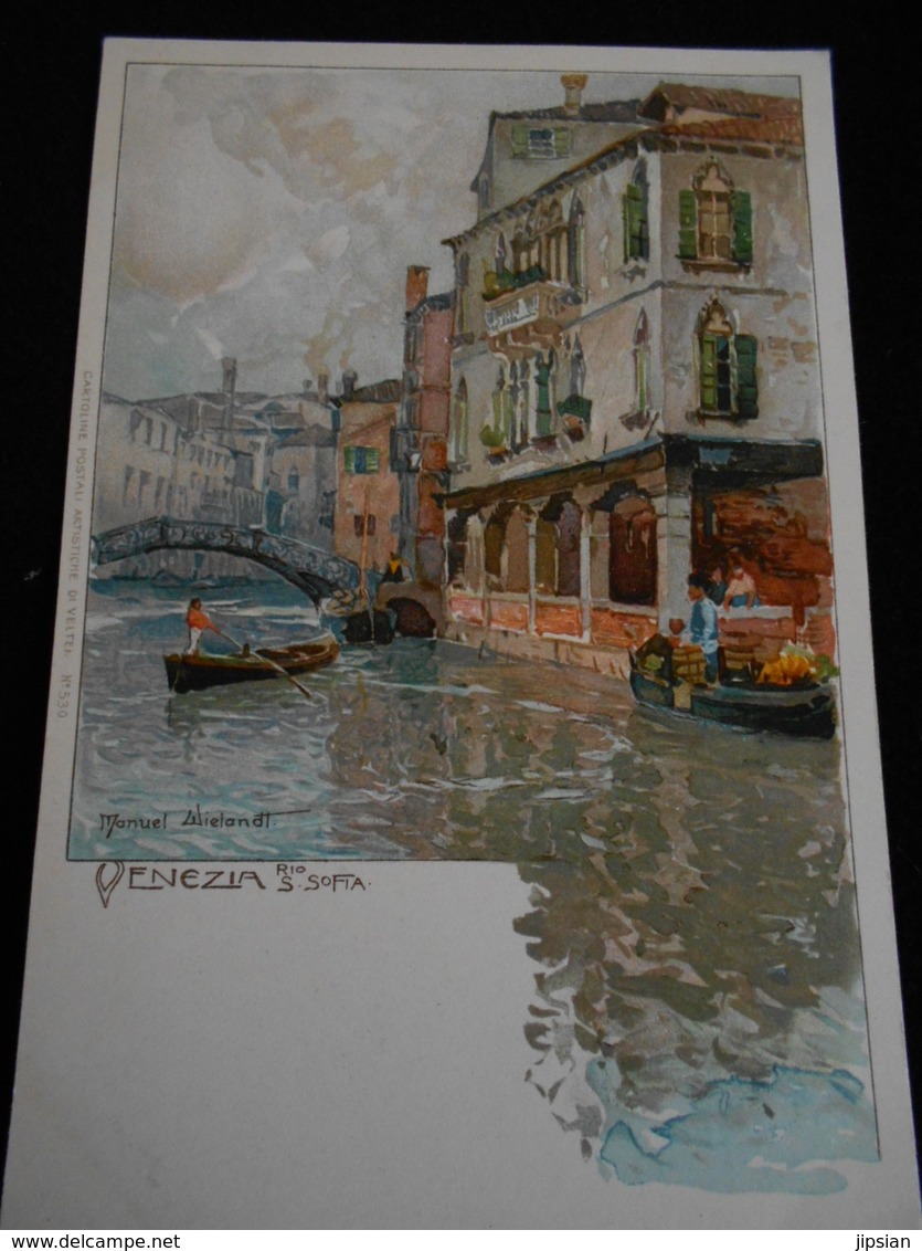 lot de 20 cpa illustrateur Manuel Wielandt Venezia Verona Pegli Torcello Isola Lecchi Murano etc..  YN21