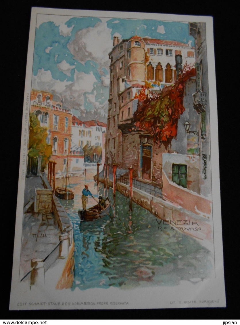 lot de 20 cpa illustrateur Manuel Wielandt Venezia Verona Pegli Torcello Isola Lecchi Murano etc..  YN21