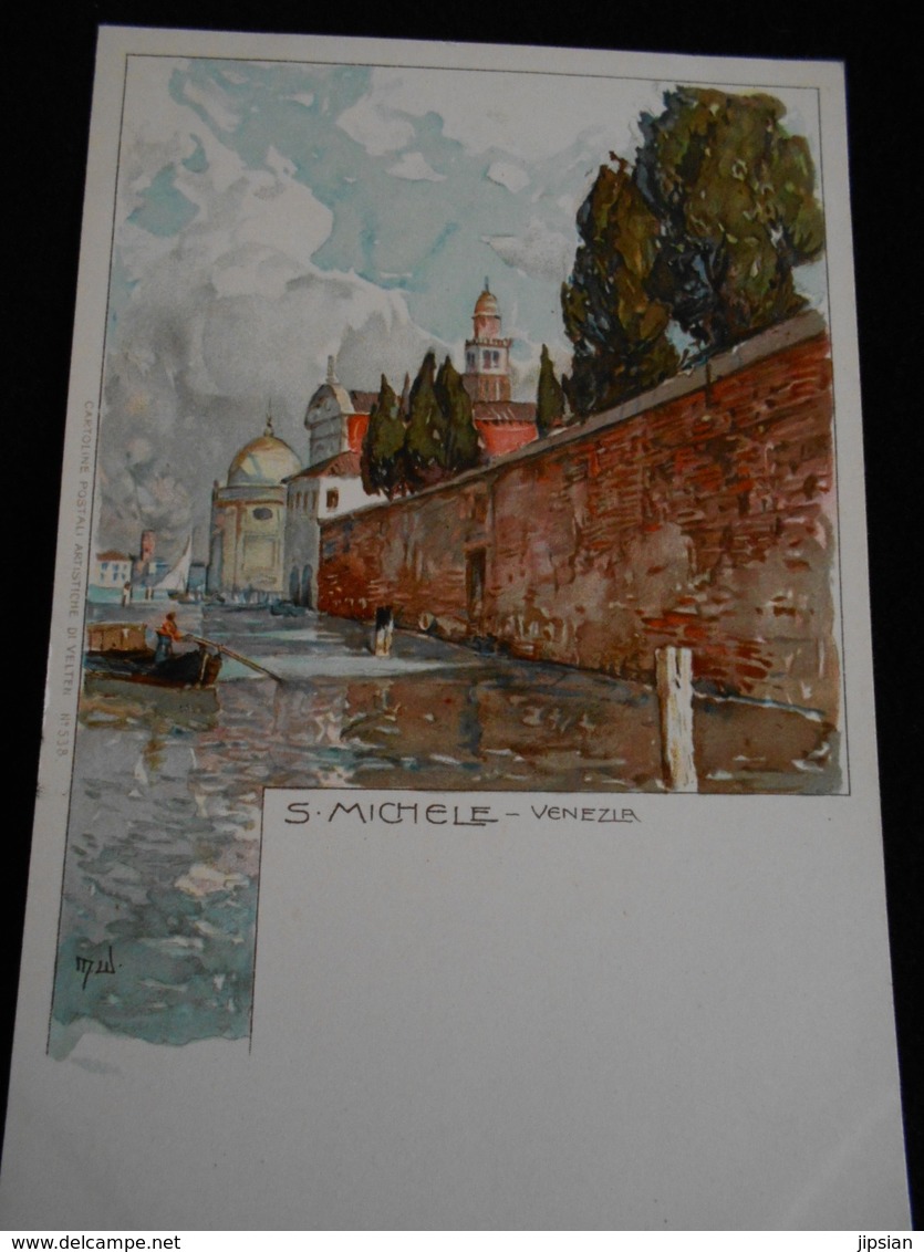 lot de 20 cpa illustrateur Manuel Wielandt Venezia Verona Pegli Torcello Isola Lecchi Murano etc..  YN21