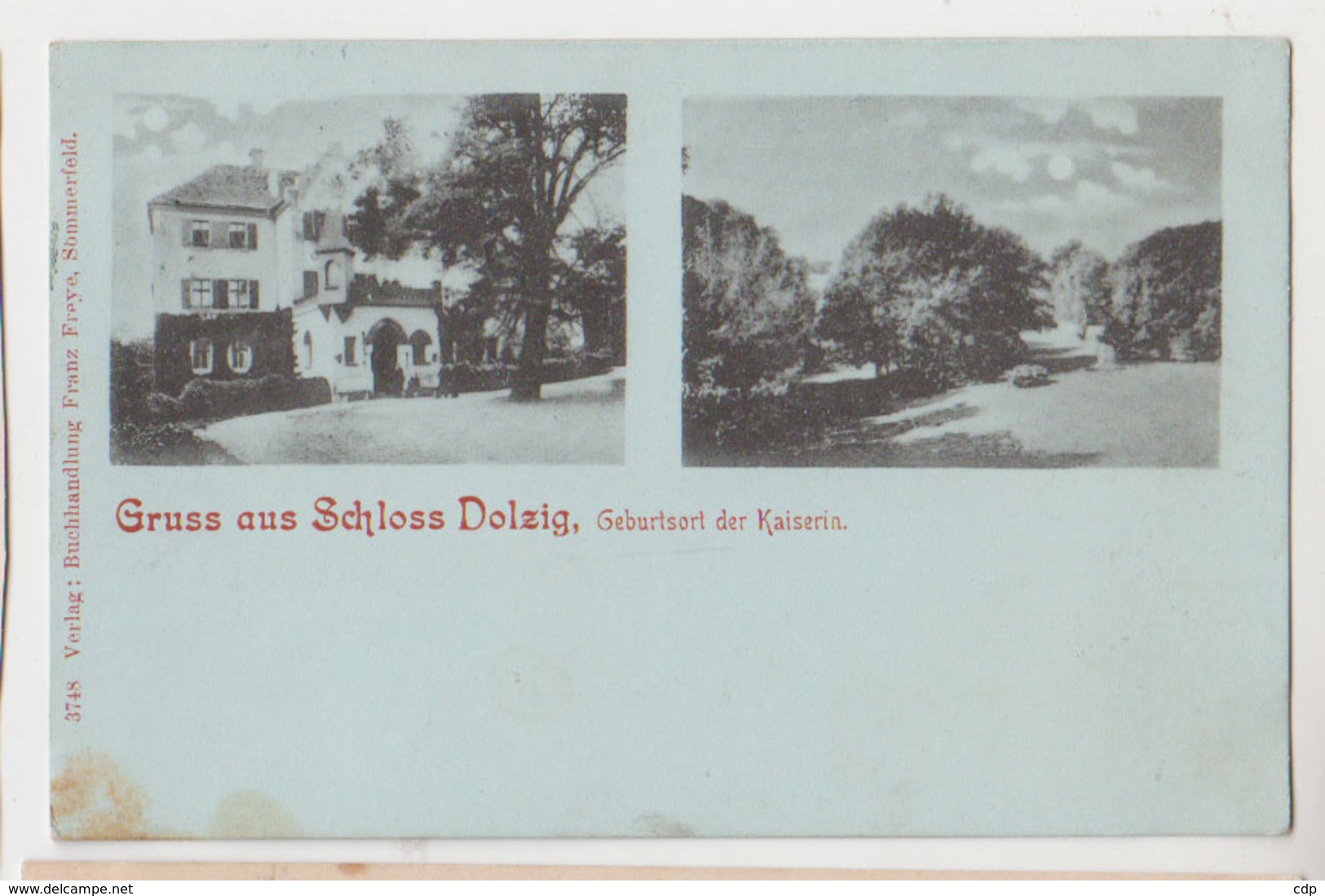 Cpa Gruss Aus Schloss Dolzig  1901 - Sommerfeld