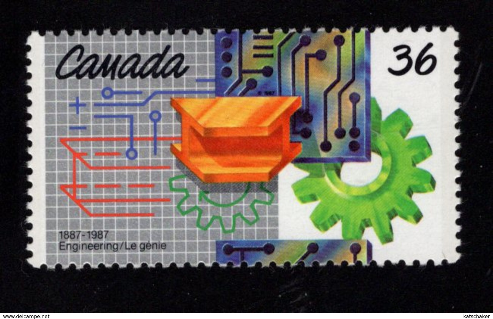 675489859 CANADA 1987  POSTFRIS MINT NEVER HINGED POSTFRISCH EINWANDFREI SCOTT 1134 ENGINEERING INSTITUE OF CANADA CENT - Neufs