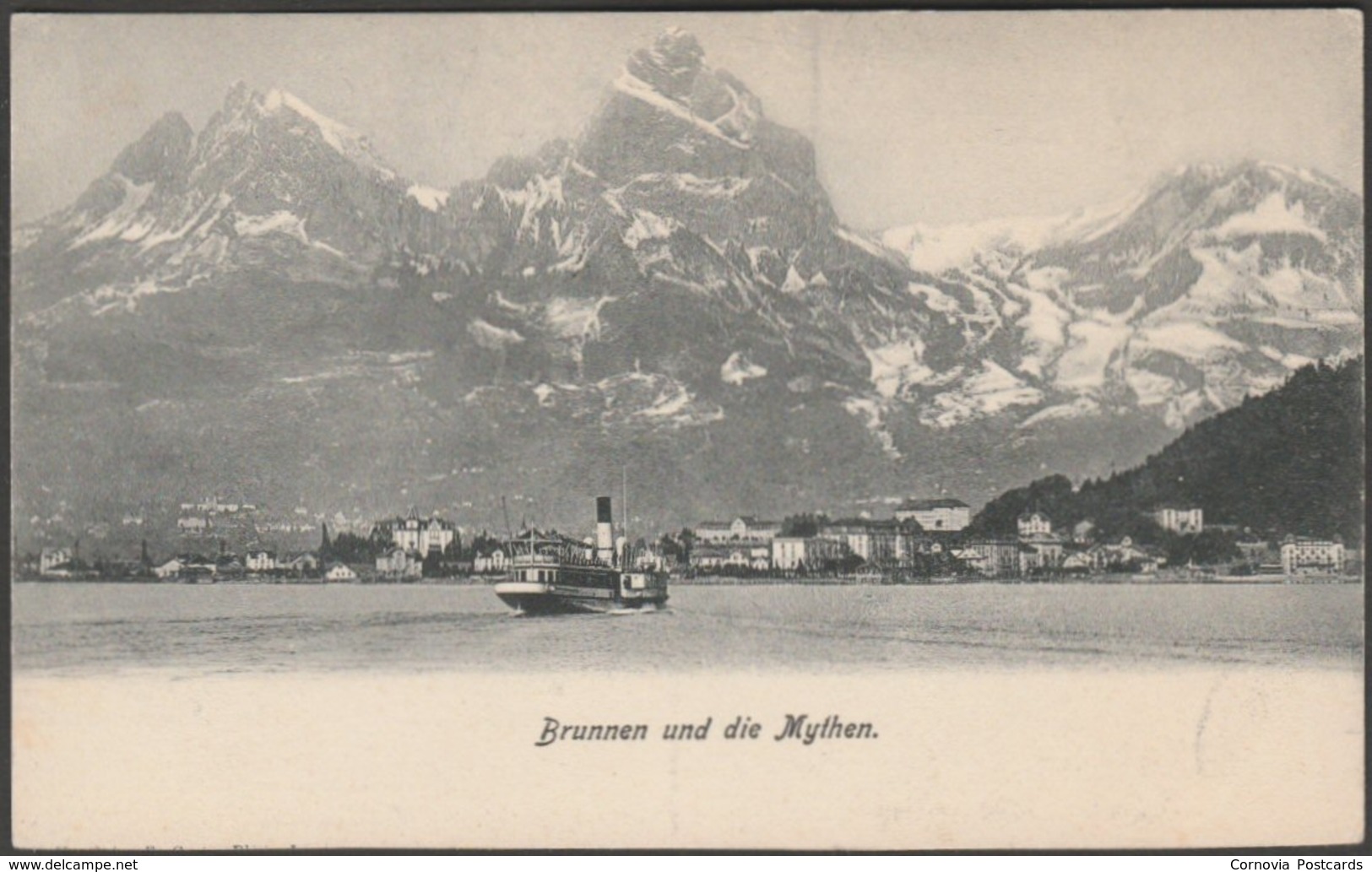 Brunnen Und Die Mythen, Schwyz, C.1905-10 - AK - Ingenbohl