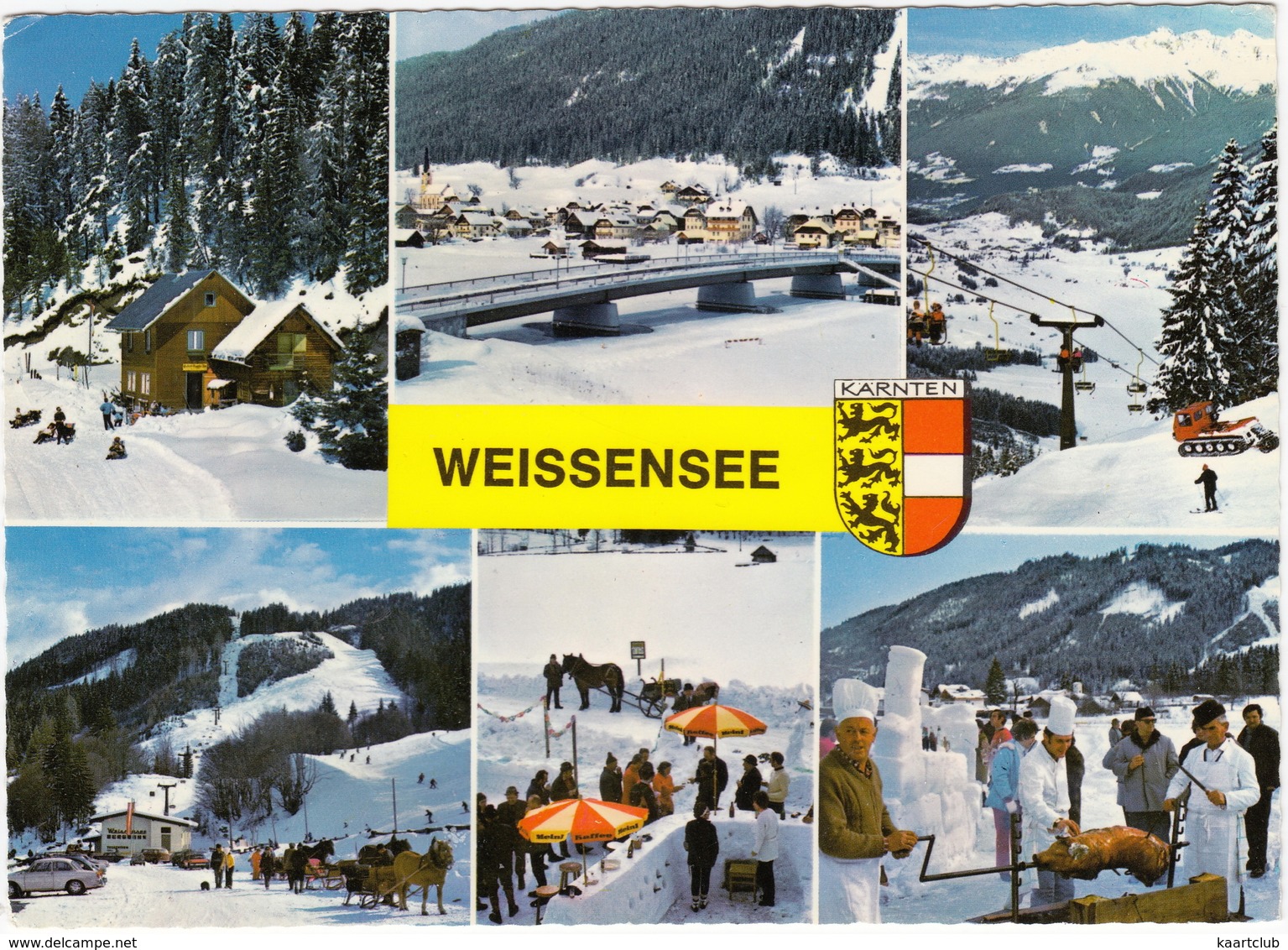 Weissensee:  VW 1500 Type3, SCHNEEWIESEL STEYR PUCH HAFLINGER SNOWCAT - Bergbahn - Toerisme