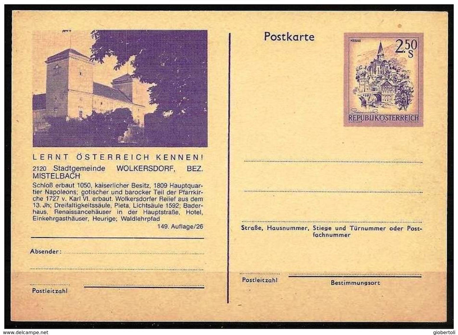 Austria/Autriche:  Intero, Stationery, Entier, Castello, Castle, Château - Castelli