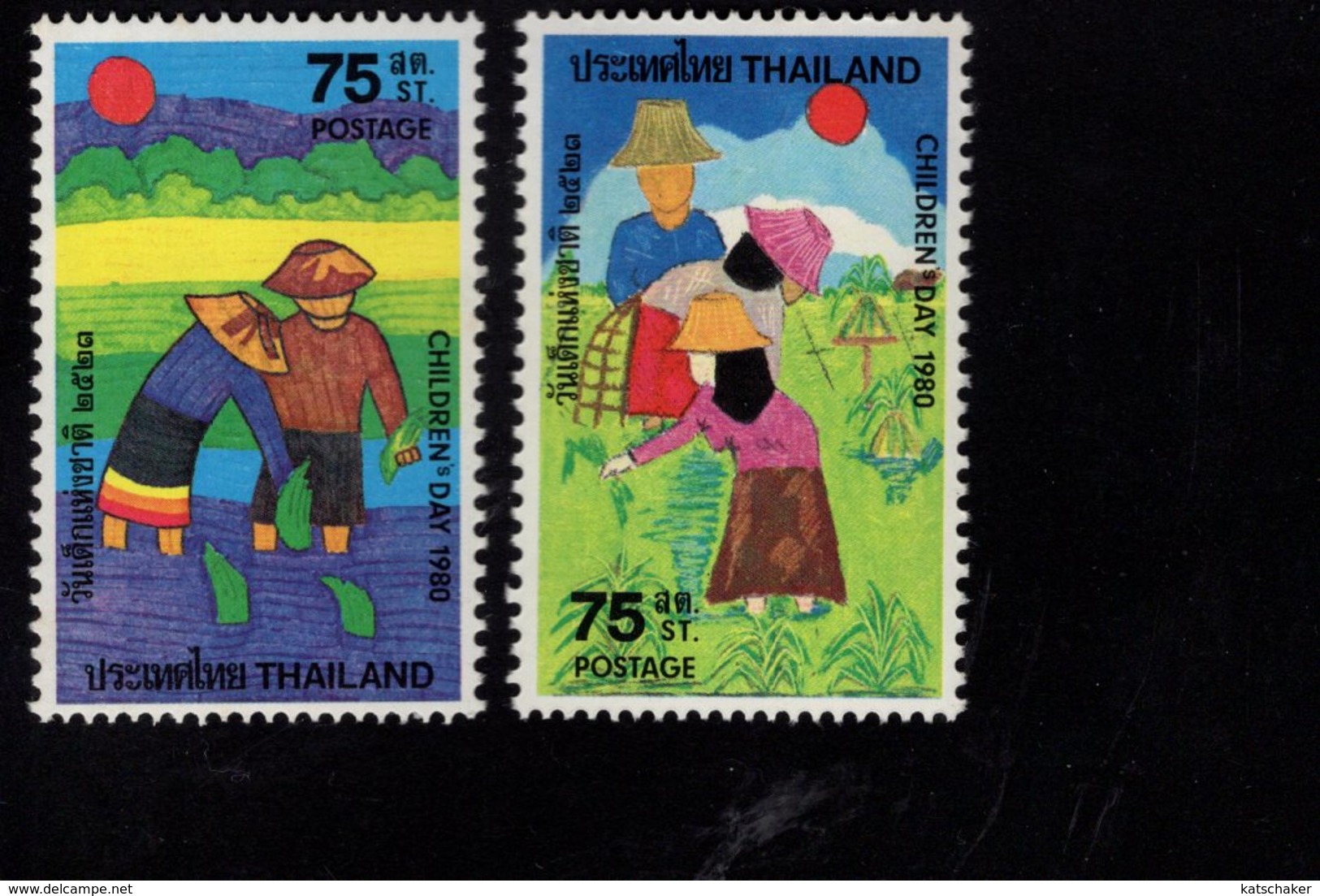 675498517 THAILAND 1980  POSTFRIS MINT NEVER HINGED POSTFRISCH EINWANDFREI SCOTT 909 910 CHILDRENS DAY - Thaïlande