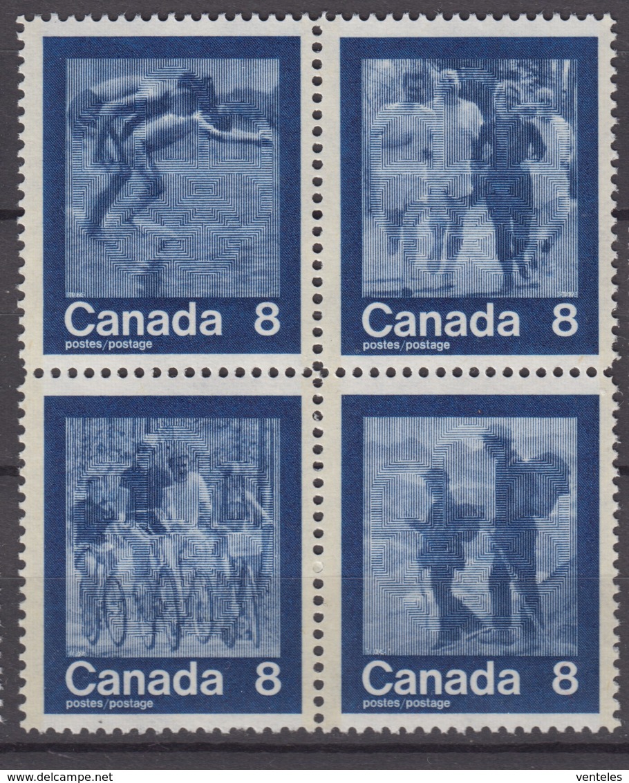 Canada 22.03.1974 Mi # 551-54 Viererblock 1976 Montreal Summer Olympics (II), MNH OG - Estate 1976: Montreal