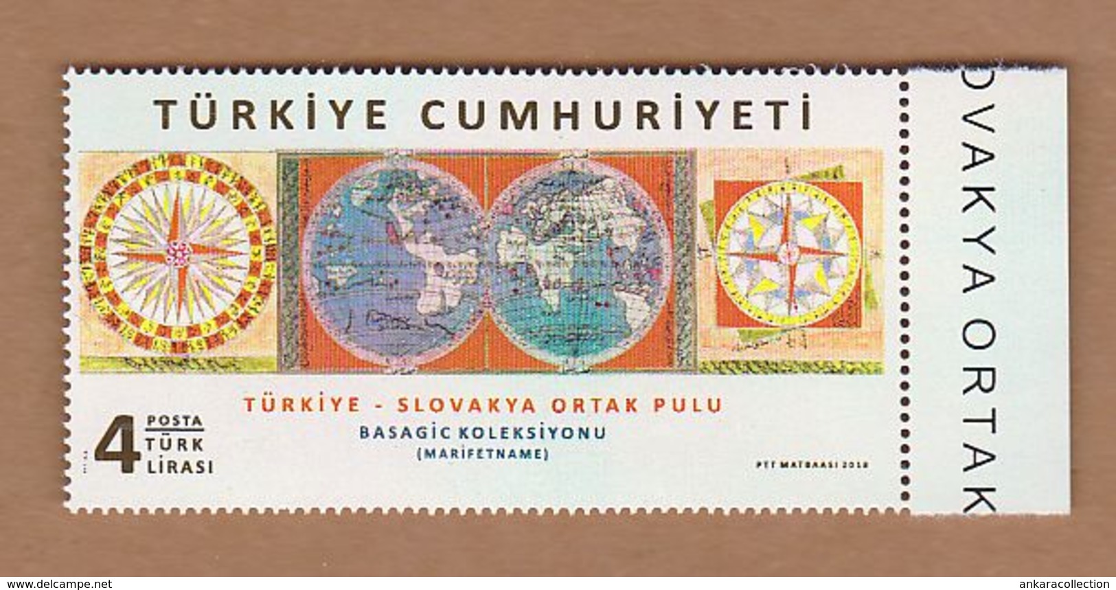 AC - TURKEY STAMP - TURKEY - SLOVAKIA JOINT STAMP MNH 27 NOVEMBER 2018 - Unused Stamps