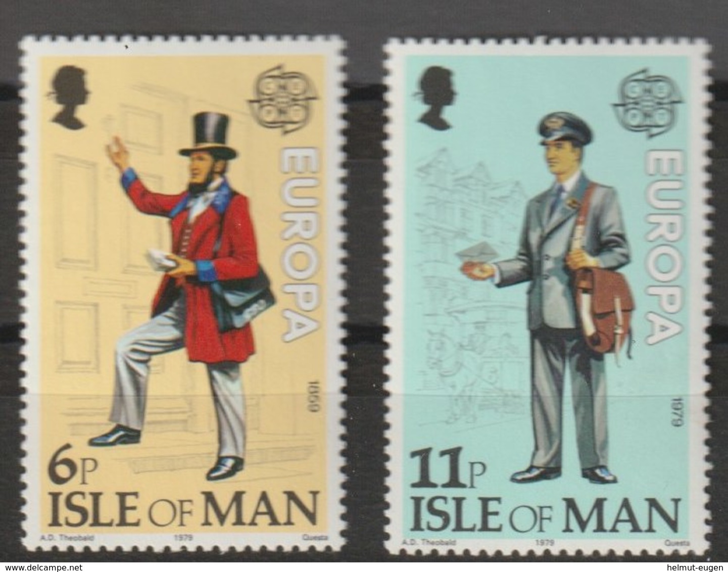 MiNr. 142 - 143 Großbritannien - Isle Of Man / 1979, 16. Mai. Europa: Geschichte Des Post- Und Fernmeldewesens. - Ohne Zuordnung