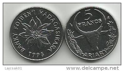 Madagascar 5 Francs 1996. UNC - Madagascar
