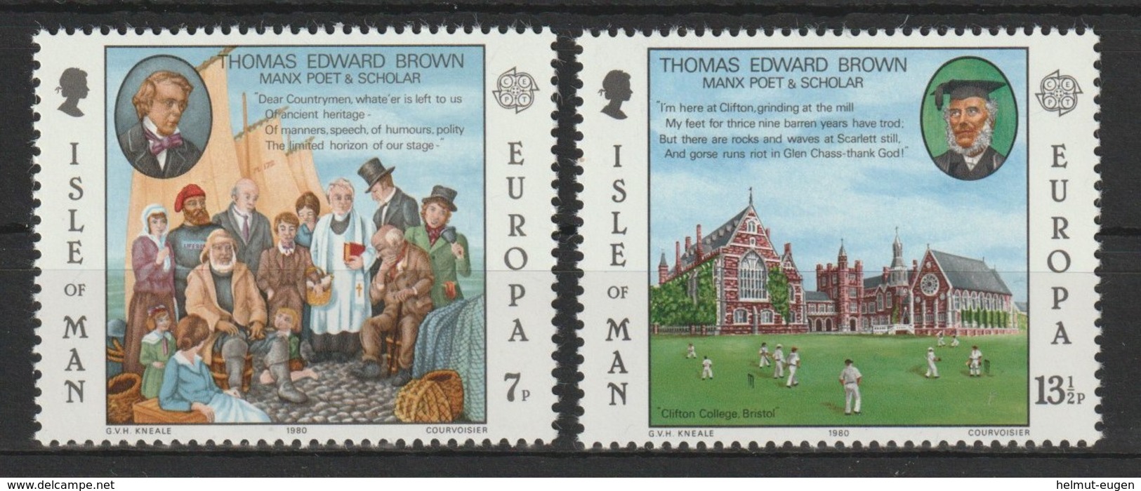 MiNr.164 - 165  Großbritannien - Isle Of Man / 1980, 6. Mai. Europa: Bedeutende Persönlichkeiten. - Non Classés