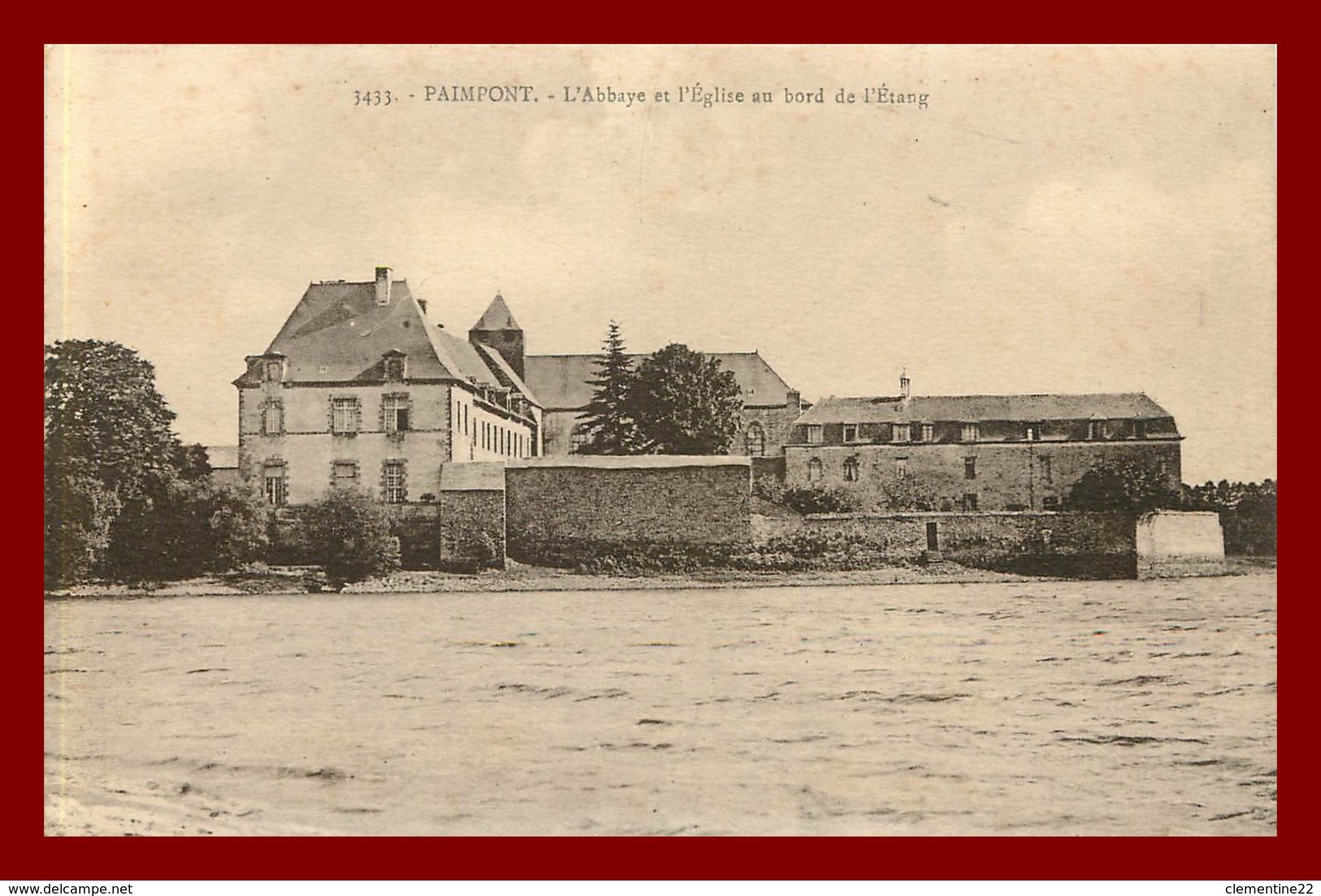 Théme Chateau * Paimpont *  L'abbaye Et L'eglise    ( Scan Recto Et Verso ) - Paimpont