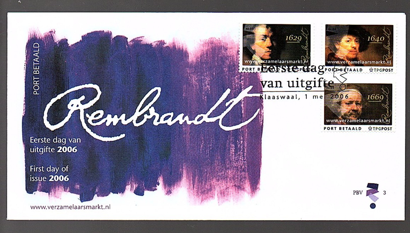 Rembrandt FDC 2006 (CE-70) - FDC