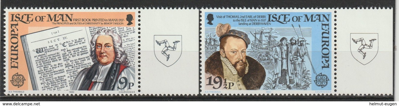 MiNr. 213 - 214 Großbritannien - Isle Of Man / 1982, 1. Juni. Europa: Historische Ereignisse. - Sin Clasificación