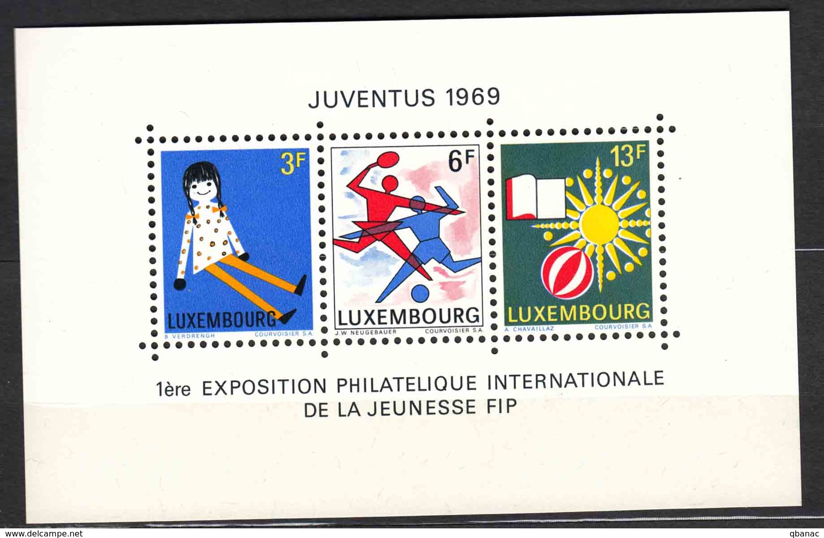 Luxembourg 1969 Juventus Mi#Block 8 Mint Never Hinged - 1965-91 Giovanni