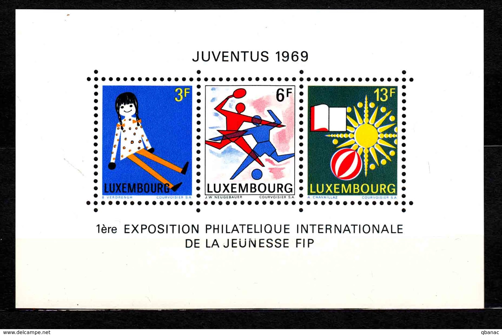 Luxembourg 1969 Juventus Mi#Block 8 Mint Never Hinged - 1965-91 Jean