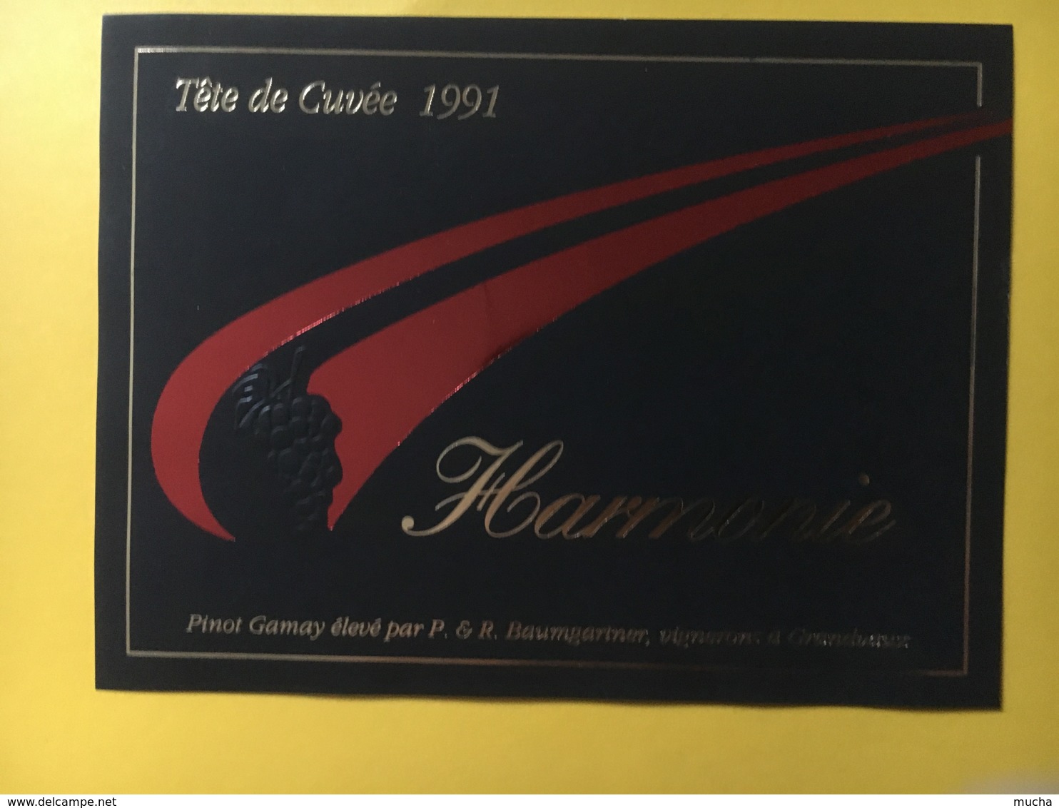 9083 - Pinot Gamay  Harmonie 1991 Baumgartner Grandvaux Suisse - Art