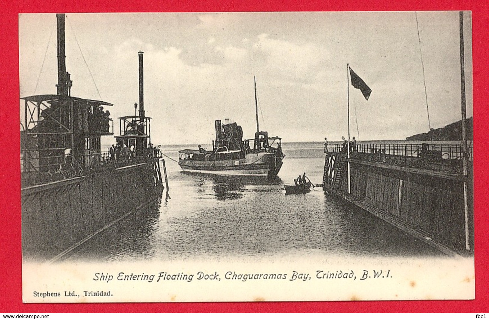 CPA: Trinidad - Ship Entering Floating Dock, Chaguaramas Bay - Trinidad