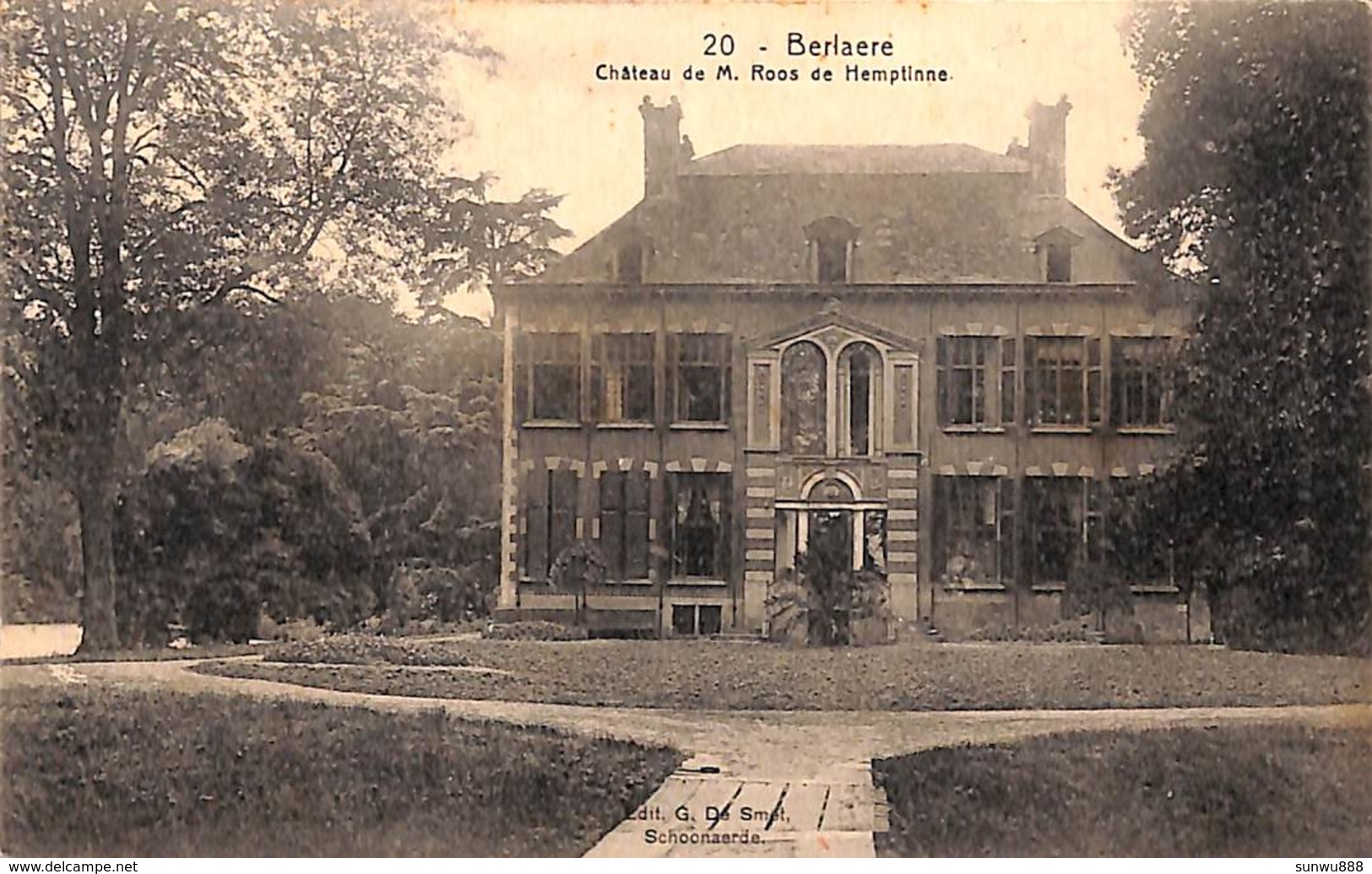 Berlaere - Château De M. Roos De Hemptinne (Edit. G. De Smet) - Berlare