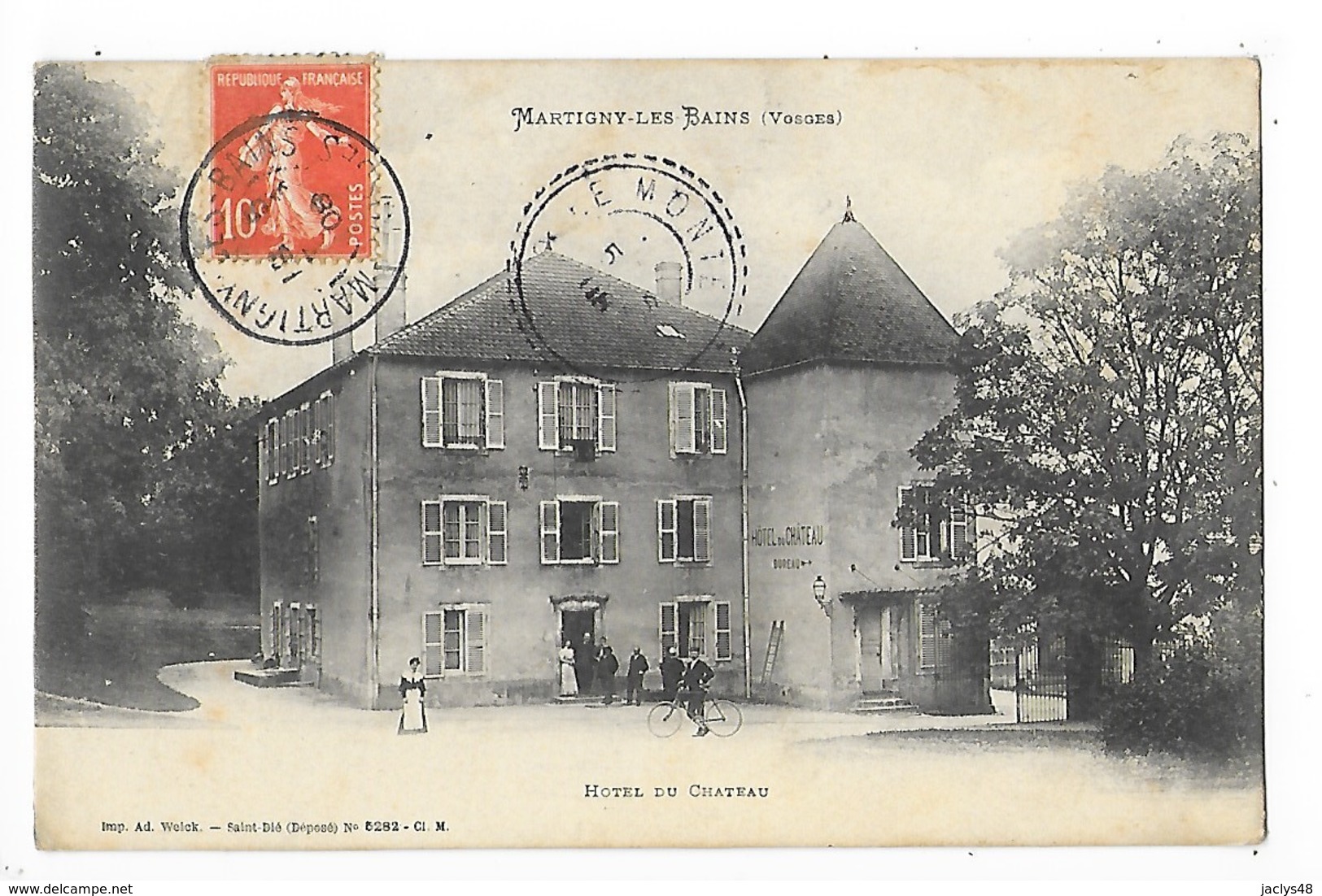 MARTIGNY Les BAINS  (cpa 88)   Hôtel Du Château   -  L 1 - Autres & Non Classés