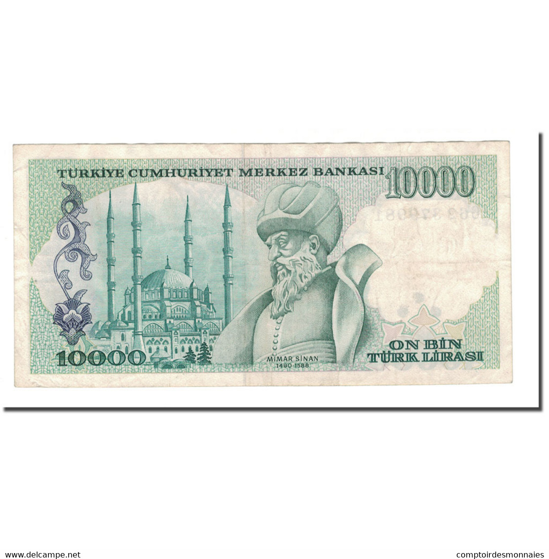 Billet, Turquie, 10,000 Lira, L.1970 (1989), KM:200, TTB - Turquie