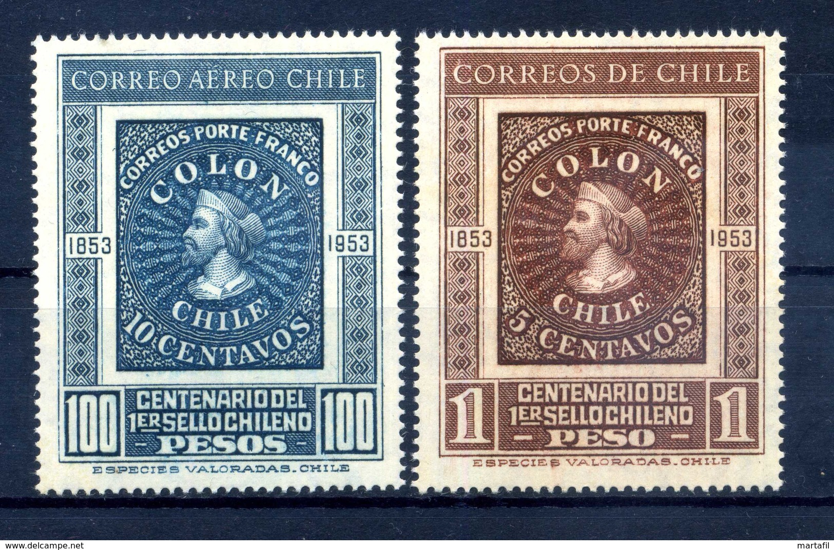 1953 CILE SET MNH ** - Chile