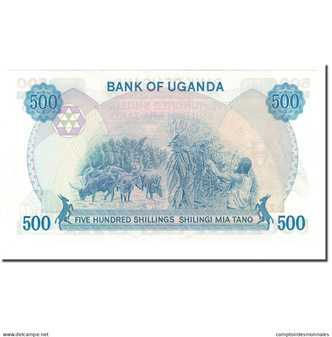 Billet, Uganda, 500 Shillings, 1986, KM:25, NEUF - Uganda