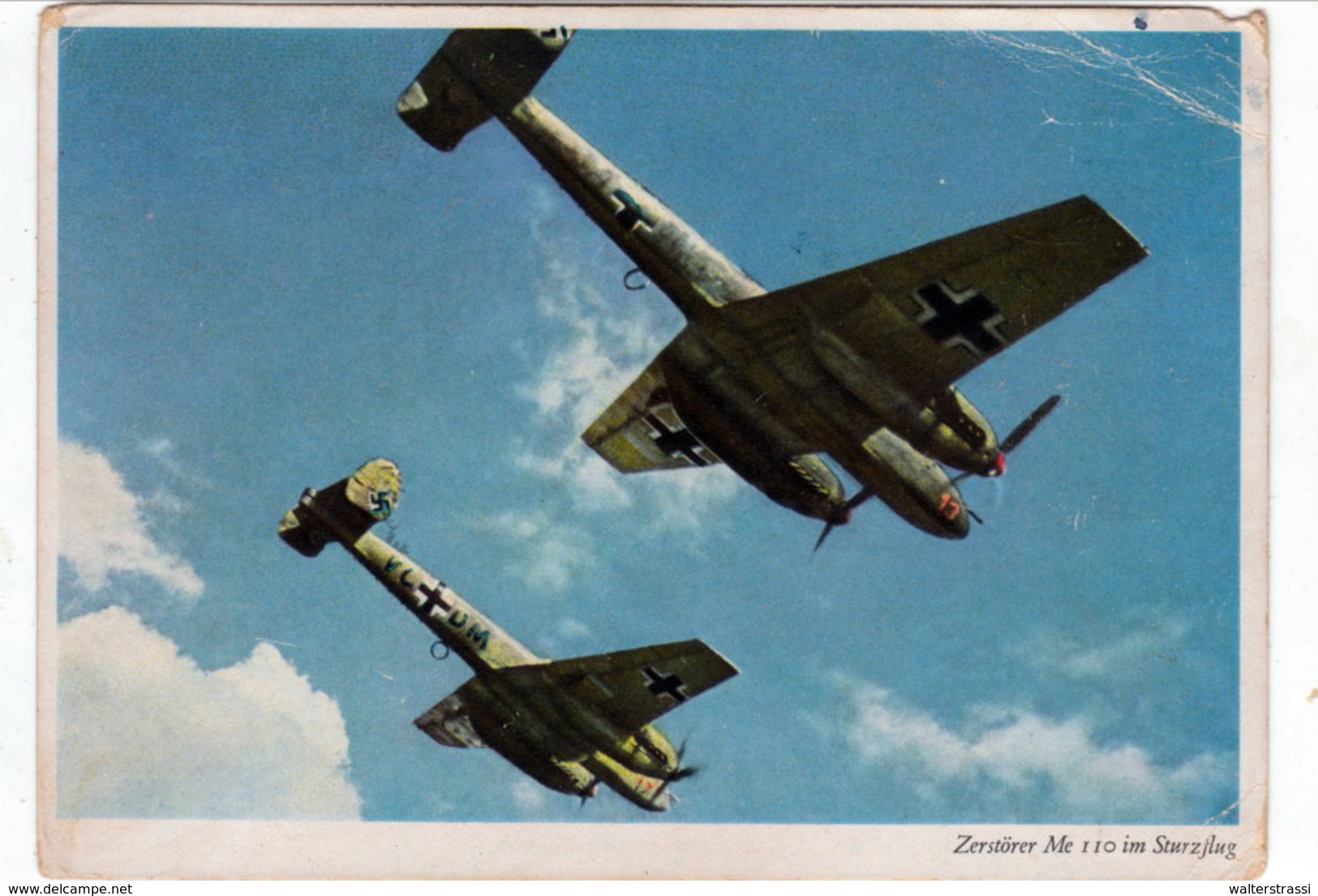 Propaganda Karte ,  Flieger " Me 110 " - 1939-1945: 2. Weltkrieg