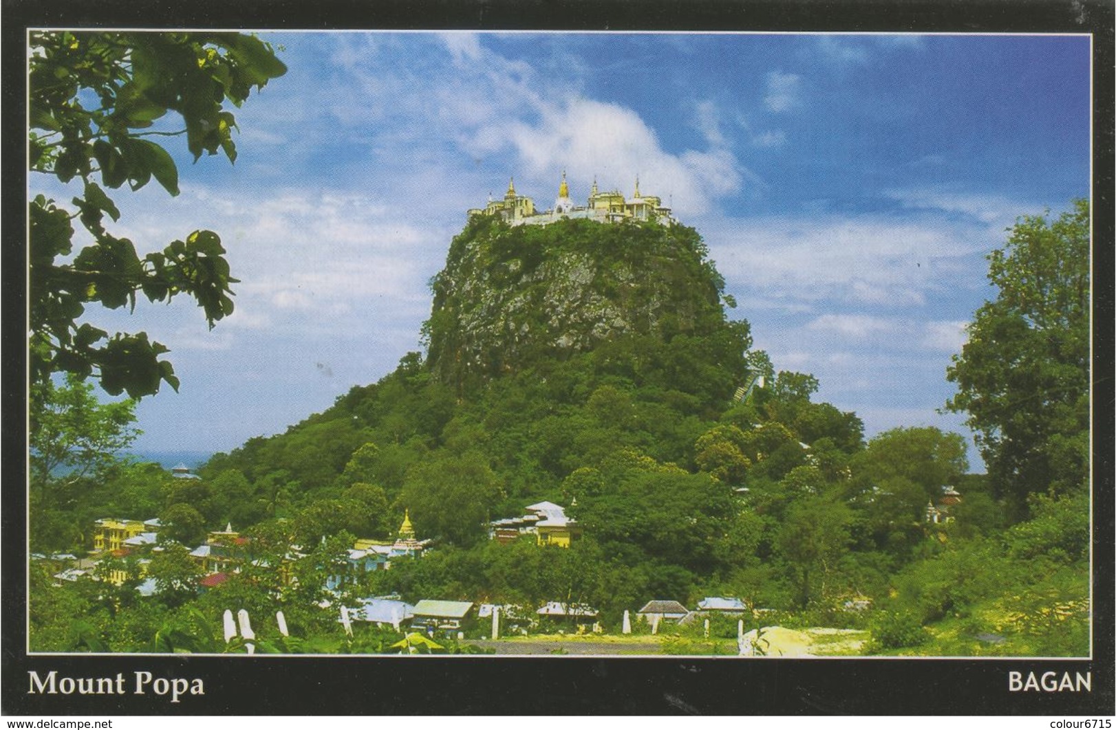 Myanmar 2018 Landscape/Views Postcard — Mount Popa (beautiful Stamp And Special Postmark At Back) - Myanmar (Burma)