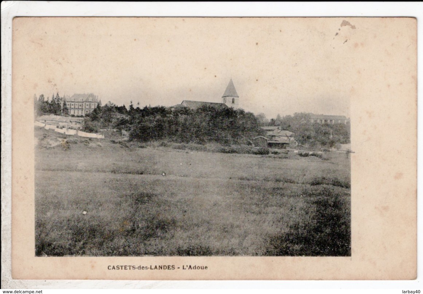Cpa Carte Postale Ancienne  - Castets Des Landes L Adoue - Castets