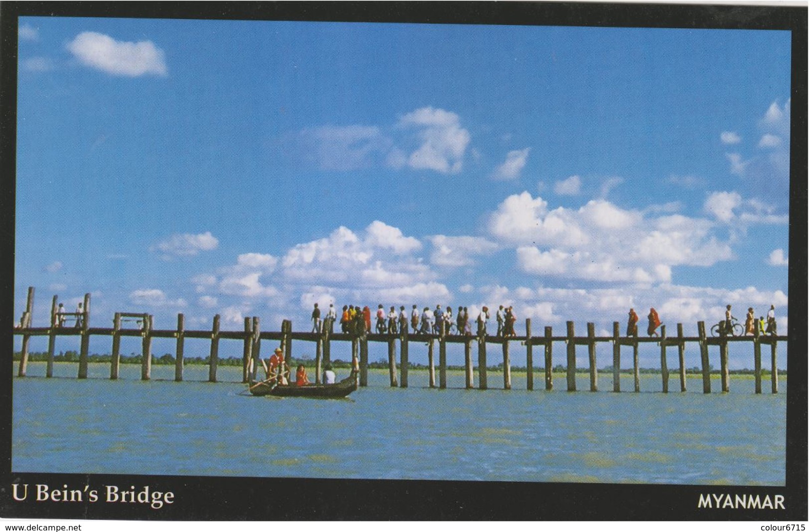 Myanmar 2018 Landscape/Views Postcard — U Bein's Bridge (beautiful Stamp And Special Postmark At Back) - Myanmar (Burma)