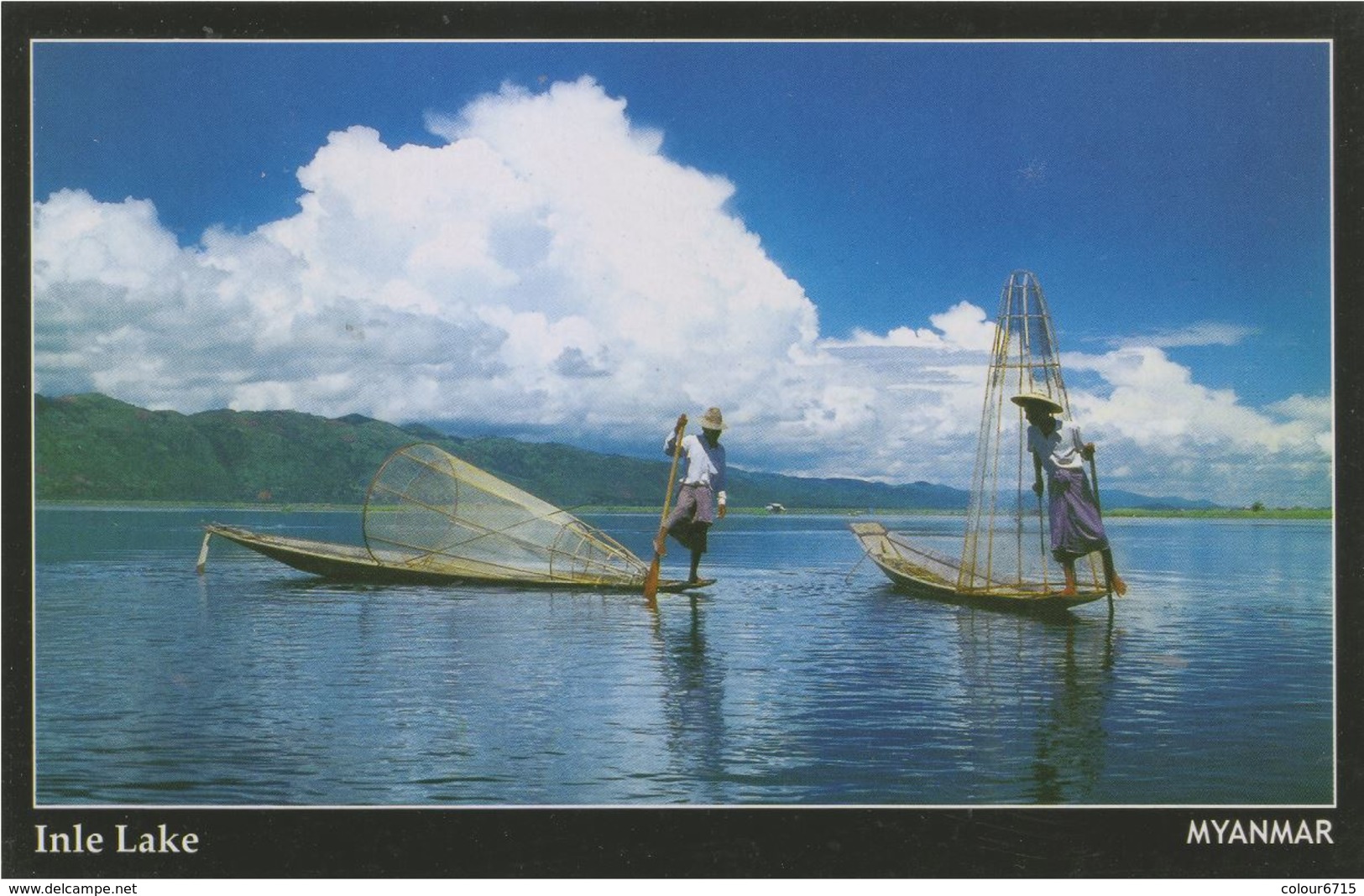Myanmar 2018 Landscape/Views Postcard — Inle Lake (beautiful Stamp And Special Postmark At Back) - Myanmar (Burma)