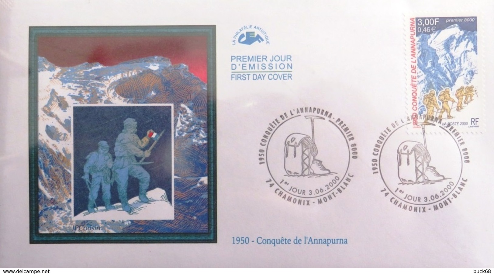 FRANCE 3331 FDC Premier Jour Alpinisme Conquête Annapurna Maurice HERZOG ALCHENAL Himalaya - 2000-2009