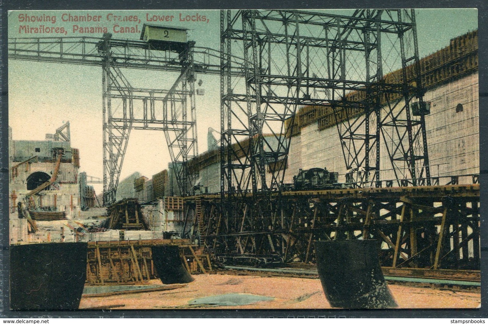 Panama Canal Postcard. Miraflores Lower Locks - Perú