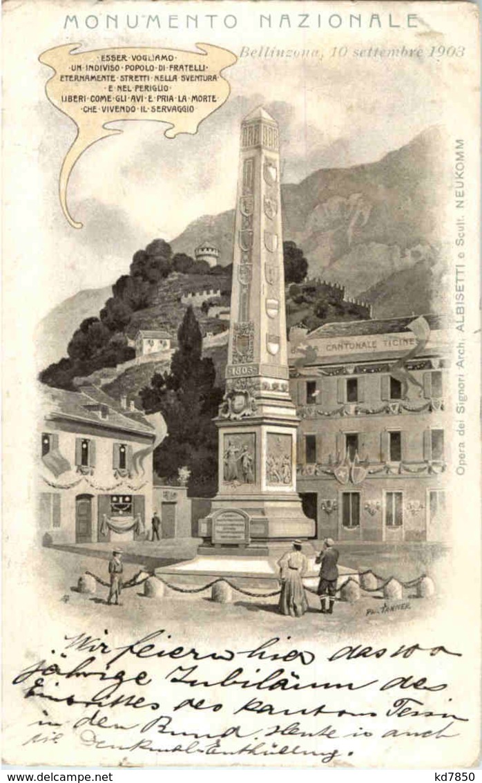 Bellinzona - Monumento Nazionale 1903 - Other & Unclassified