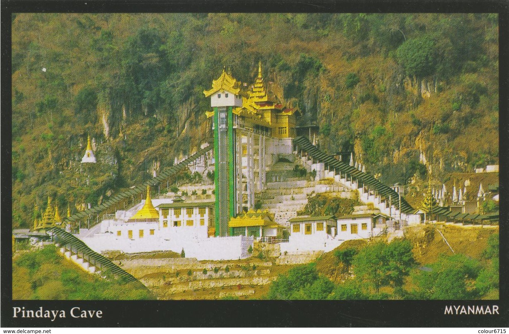 Myanmar 2018 Landscape/Views Postcard — Pindaya Cave (beautiful Stamp And Special Postmark At Back) - Myanmar (Burma)