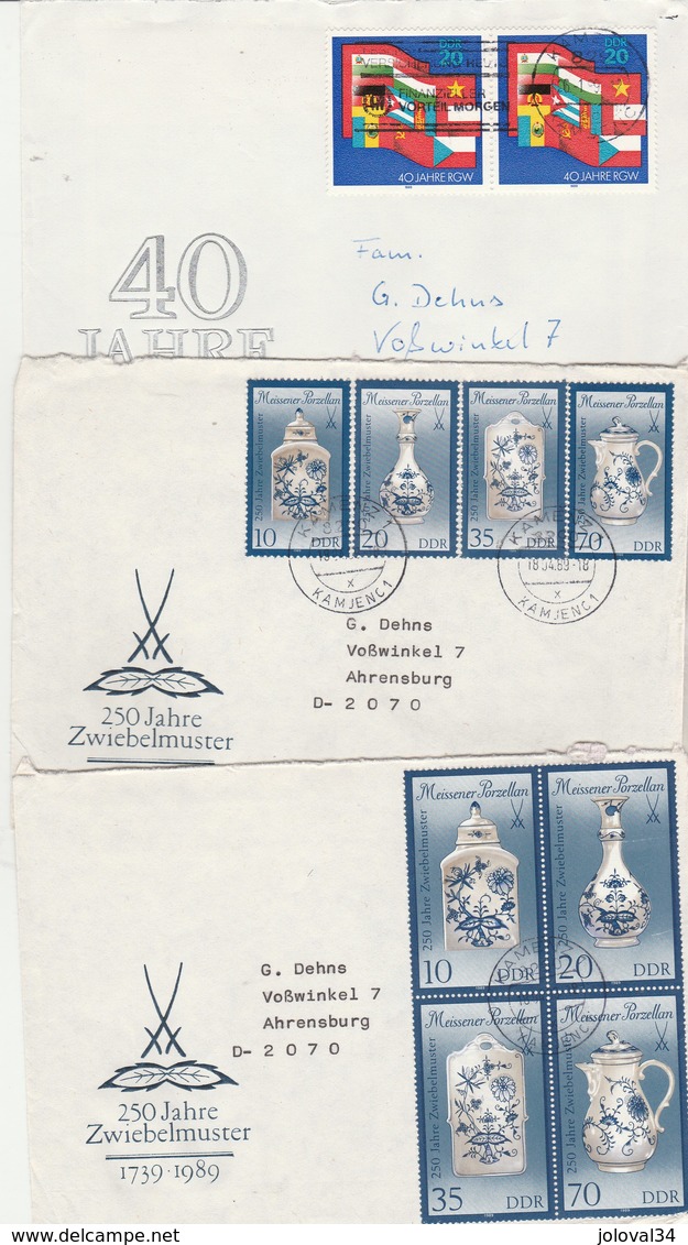 DDR RDA  Lot De 11 Lettres De 1989 - 4 Scan - Lettres & Documents