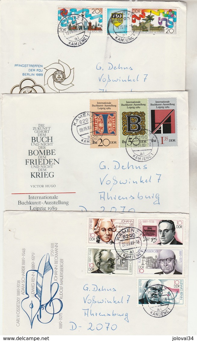 DDR RDA  Lot De 11 Lettres De 1989 - 4 Scan - Lettres & Documents