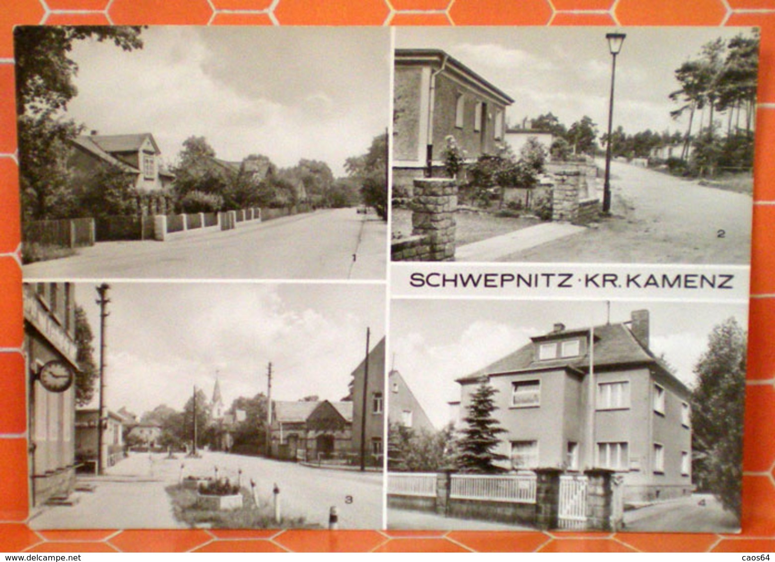 Schwepnitz Kr Kamenz Multiviews Vedute Orologio Germania Cartolina - Kamenz