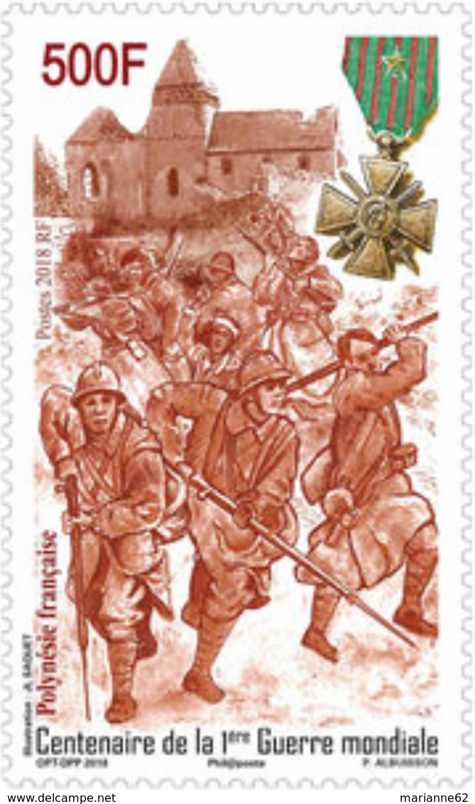 Polynésie Française POLYNESIA 2018 Stamp Centenary World War 1 - Ww1 Soldier Medal Uniform - 1v MNH - WO1